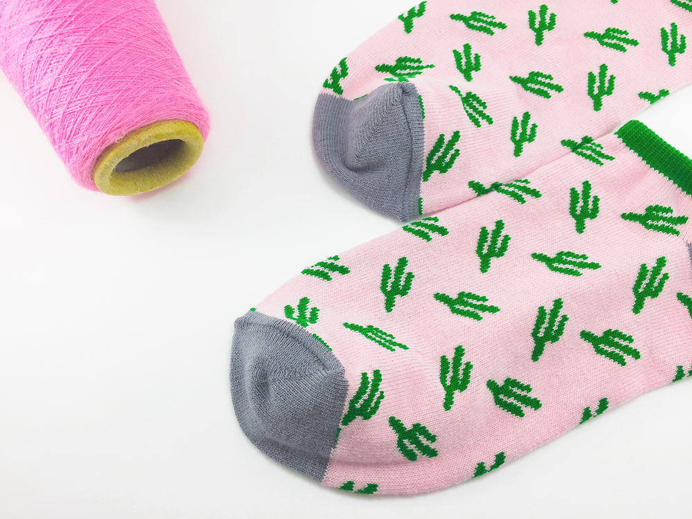 Носки "Пьяная подруга кактуса", низкие носки, носки с кактусом